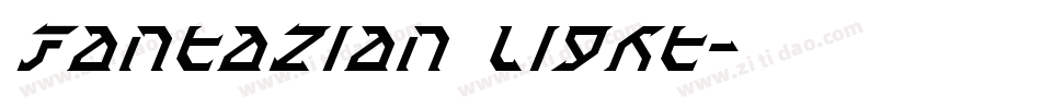 Fantazian Light字体转换